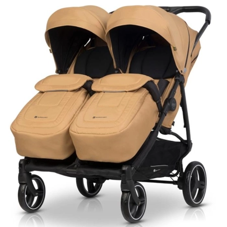EuroCart Doblo wózek dla bliźniaków kolor Camel jasnobrązowy